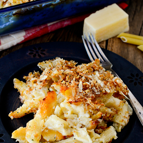 Four Cheese Baked Macaroni and Cheese - Familyfreshmeals.com