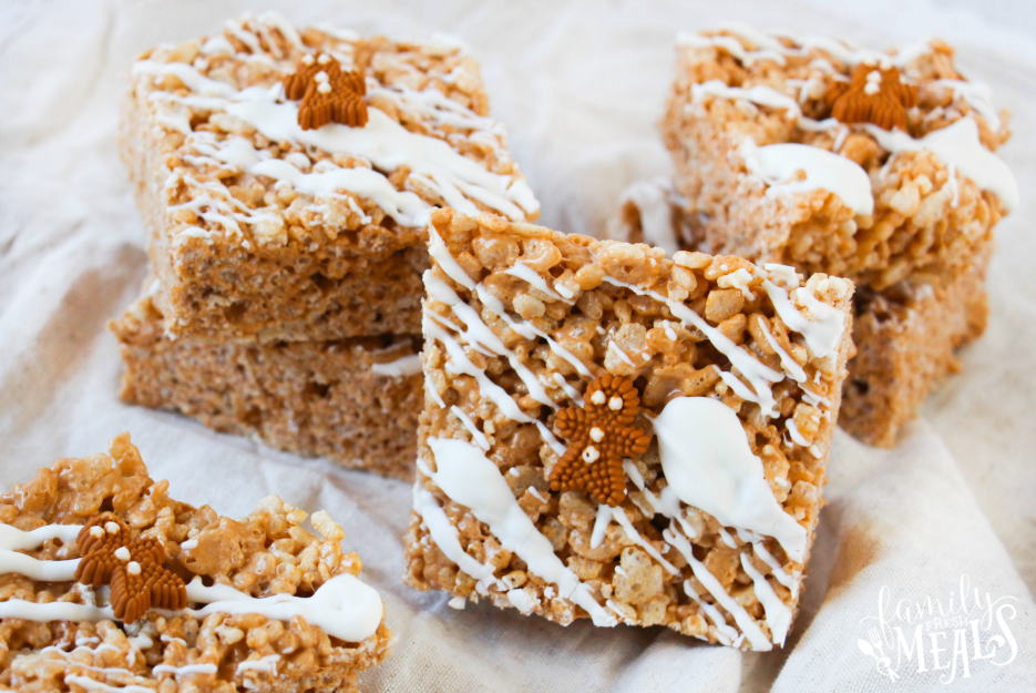 Gingerbread Rice Krispie Treats - familyfreshmeals.com