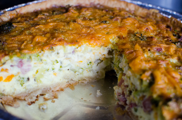 Ham Cheese And Broccoli Quiche - familyfreshmeals.com