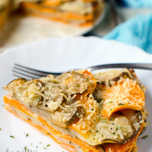 Two Potato Parmesan Bake - FamilyFreshMeals.com