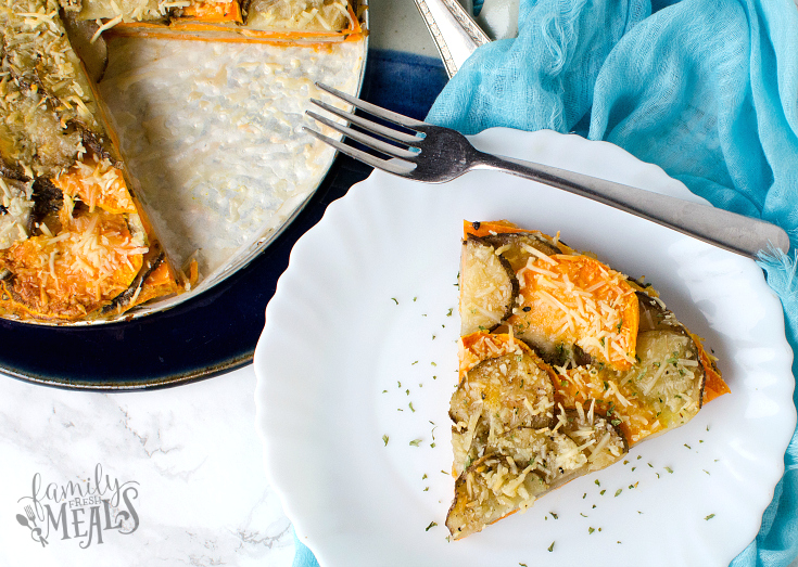 Two Potato Parmesan Bake - FamilyFreshMeals.com 