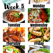 Easy Weekly Meal Plan Week 5
