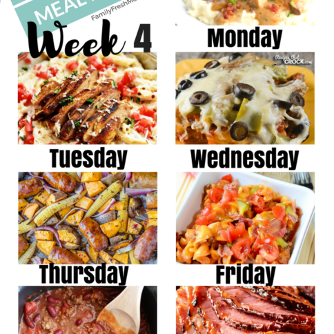 Easy Weekly Meal Plan - Week 4 - FamilyFreshMeals.com