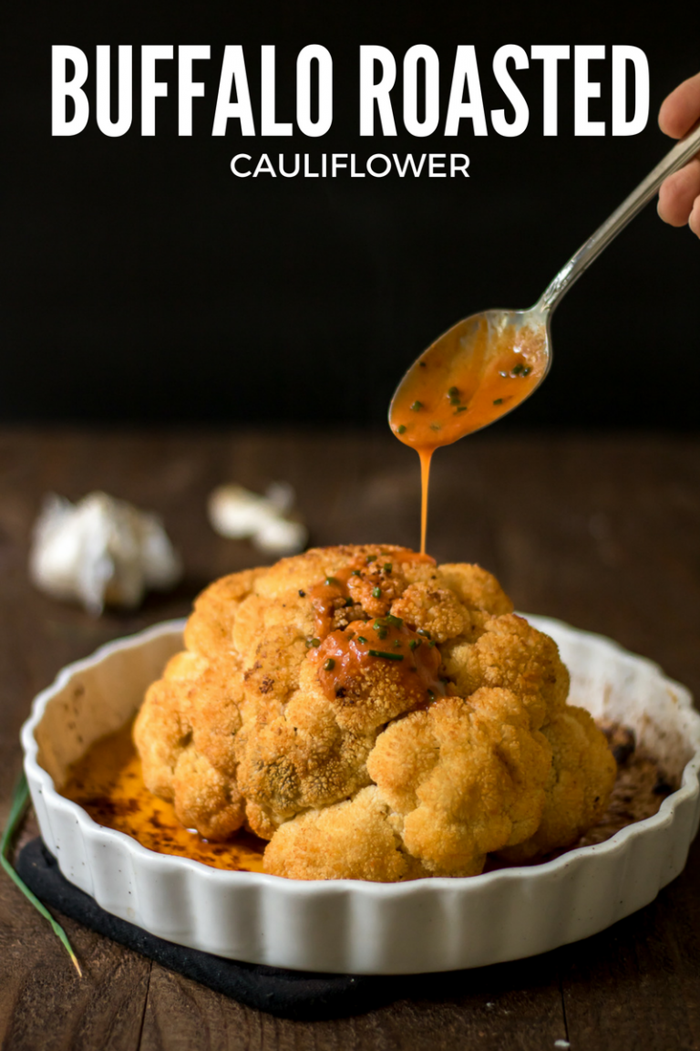 buffalo roasted cauliflower - familyfreshmeals.com