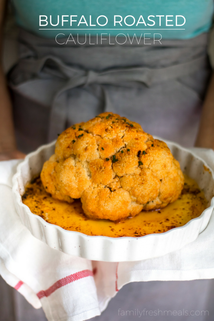 Roasted Buffalo Cauliflower - Easy Healthy Recipe from Family Fresh Meals 