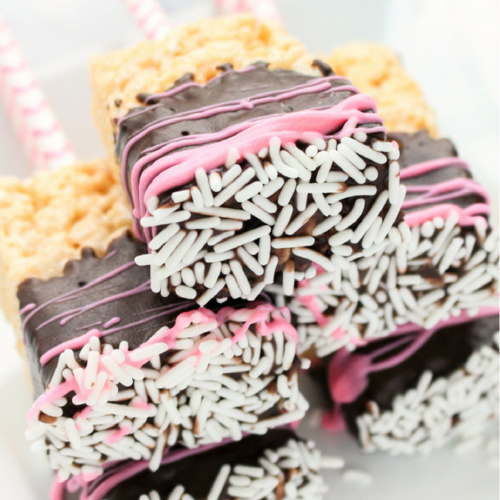 Chocolate Dipped Rice Krispie Treats - FamilyFreshMeals.com