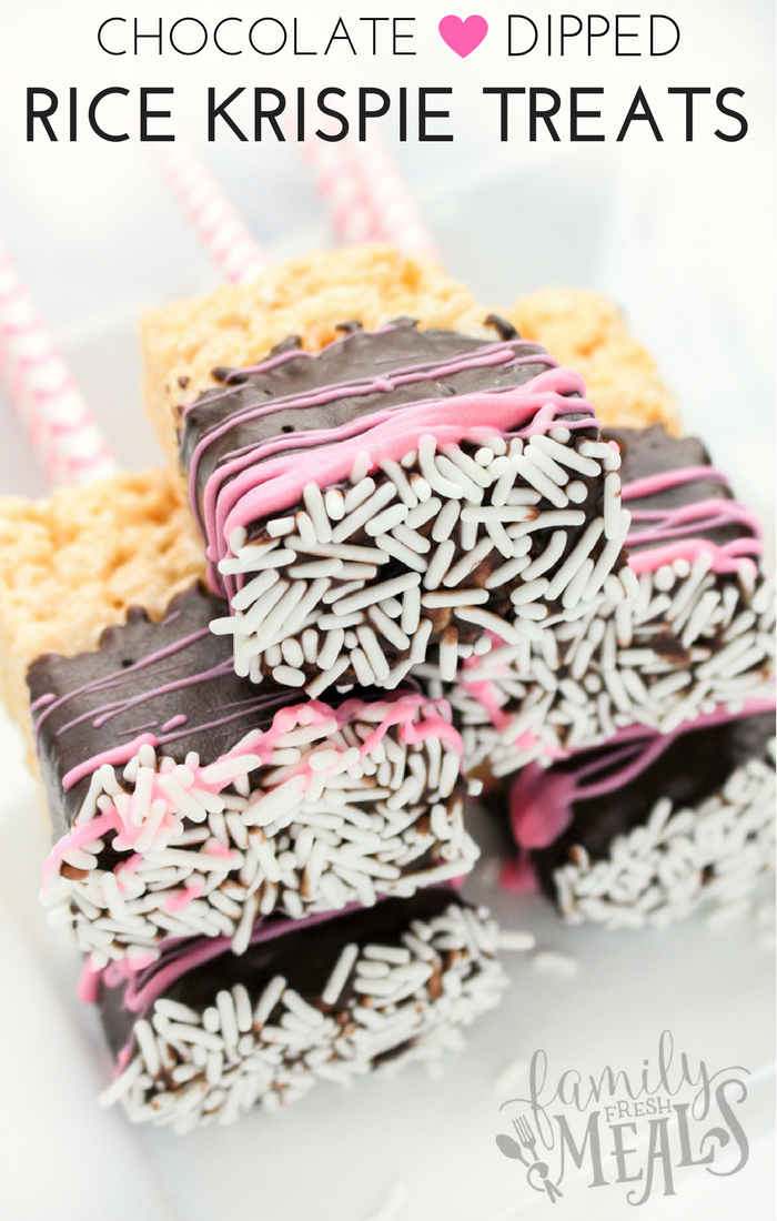 Chocolate Dipped Rice Krispie Treats