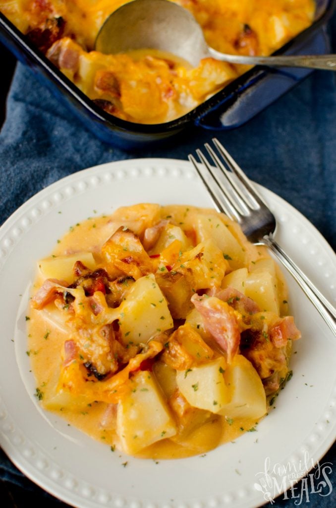 Cheesy Ham and Potato Casserole - Family Fresh Meals