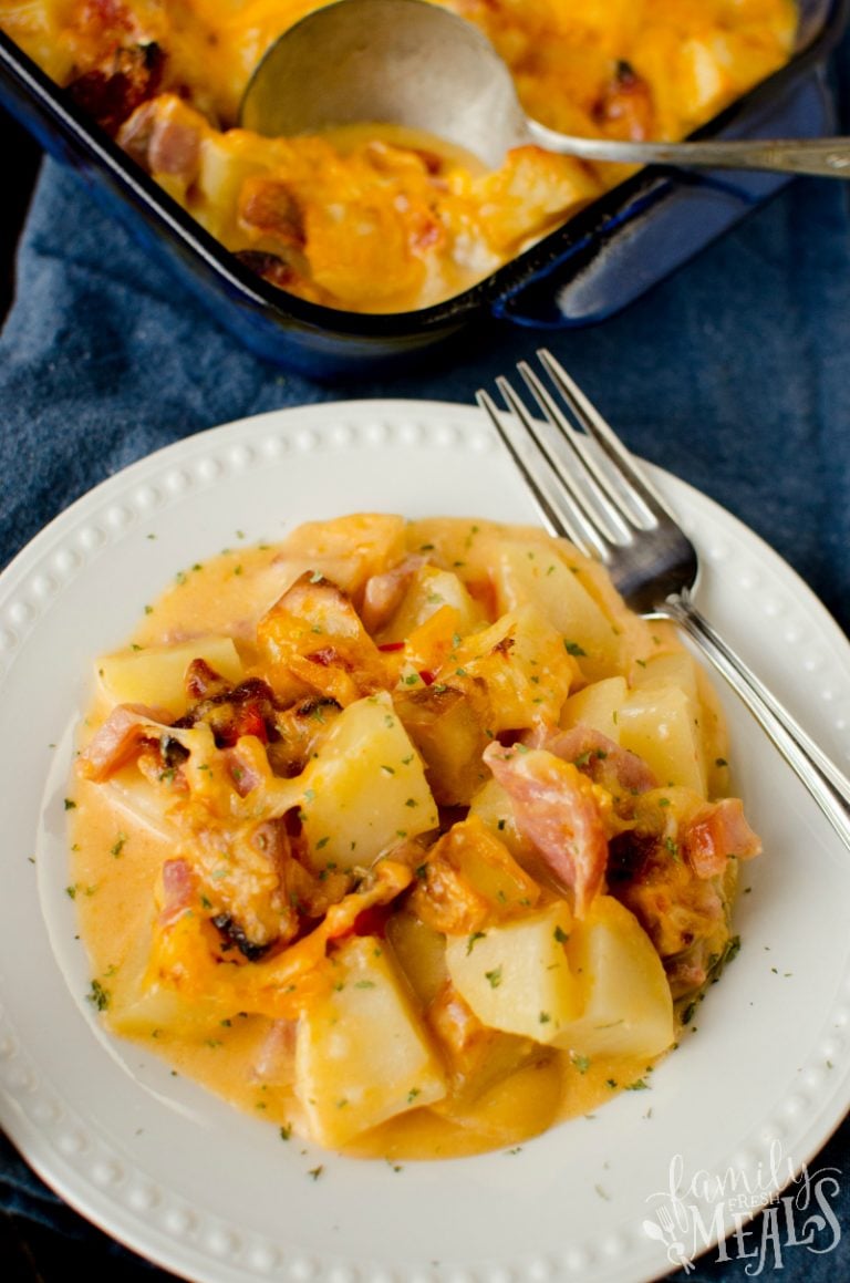 Cheesy Ham and Potato Casserole