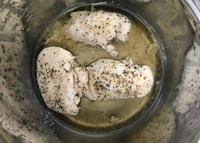 Instant Pot Shredded Chicken Breast - Chicken cooked in instant pot