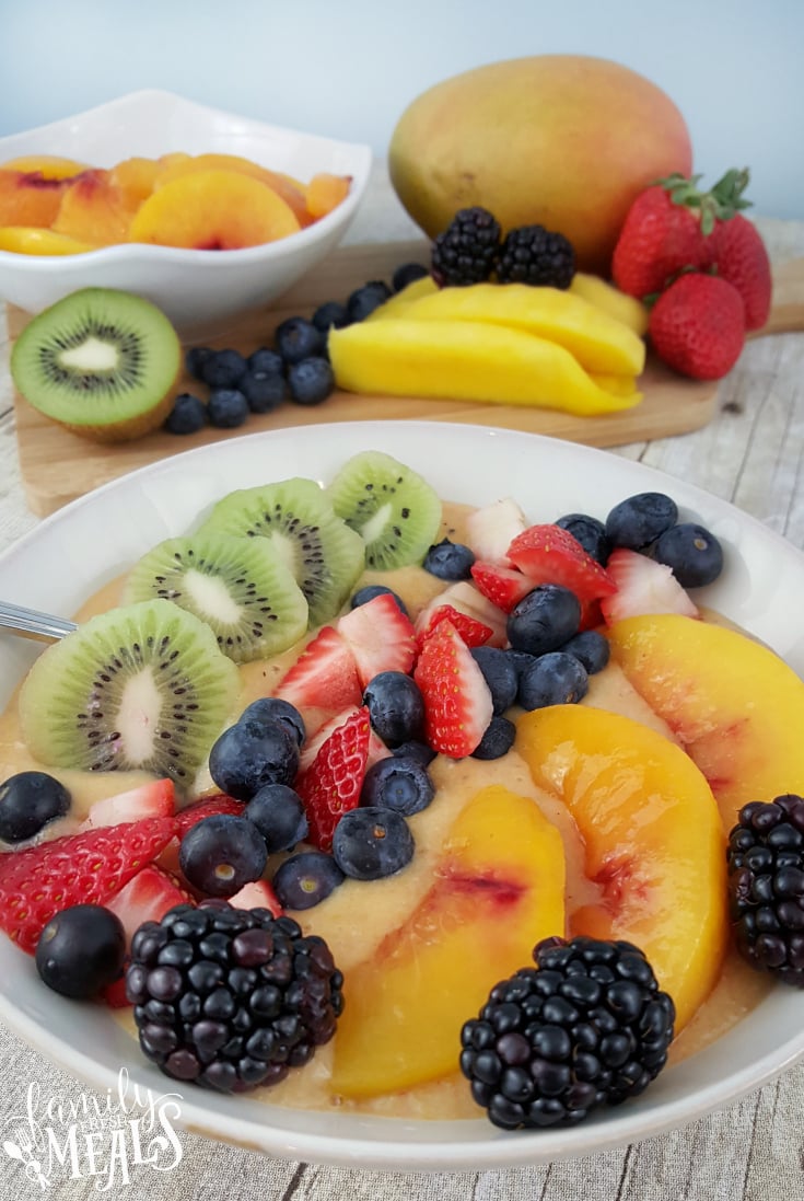 Mango Peach Smoothie Bowl