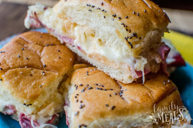 Reuben Sliders - Best Reuben Sandwich recipe from Family Fresh Meals