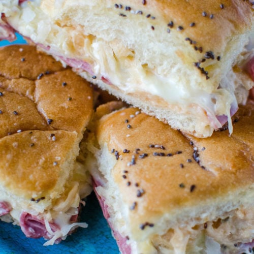 Reuben Sliders Recipe - FamilyFreshMeals.com