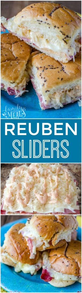 Reuben Sliders Recipe -YUM- FamilyFreshMeals.com