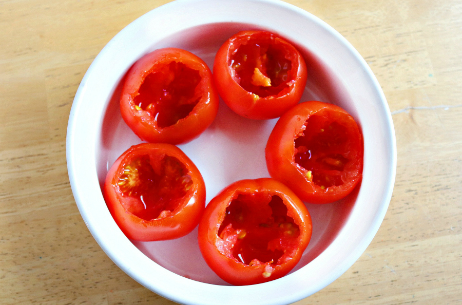 Stuffed Tomato Bites - Familyfreshmeals.com - Step 1