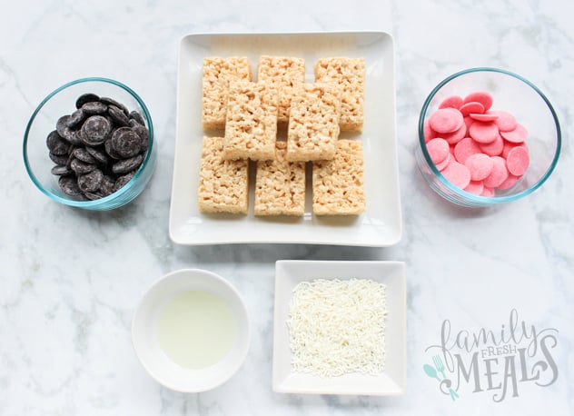 Valentines Chocolate Dipped Rice Krispie Treat