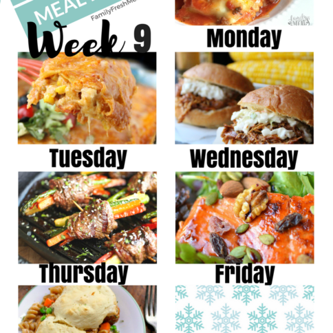 Easy Weekly Meal Plan Week 9 - Family Fresh Meals