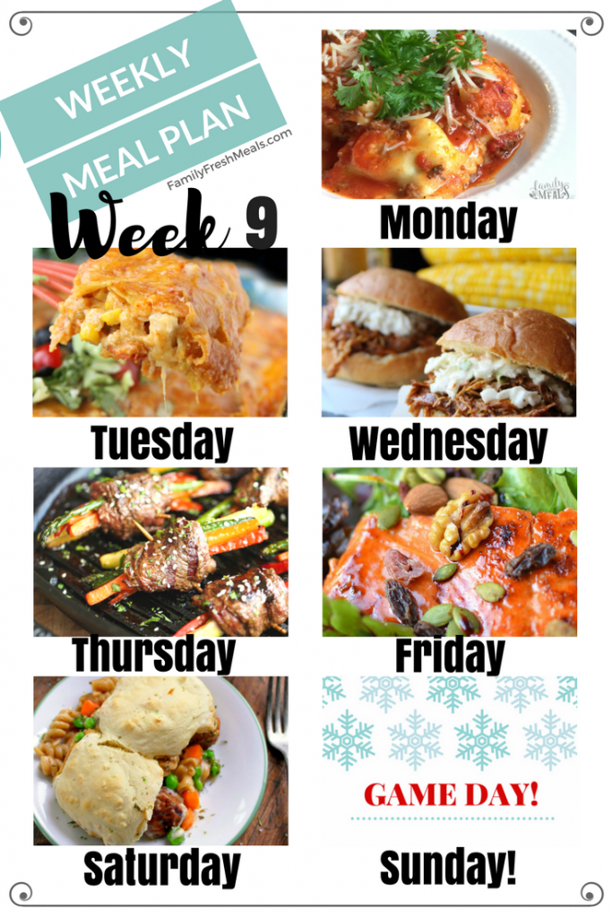 Easy Weekly Meal Plan Week 9 - Family Fresh Meals