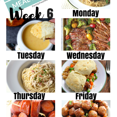 Easy Weekly Meal Plan - Week 6 - FamilyFreshMeals.com