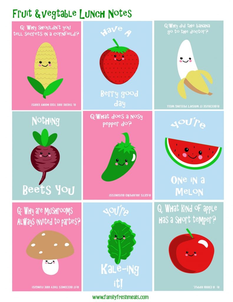 Free lunchbox notes - familyfreshmeals.com