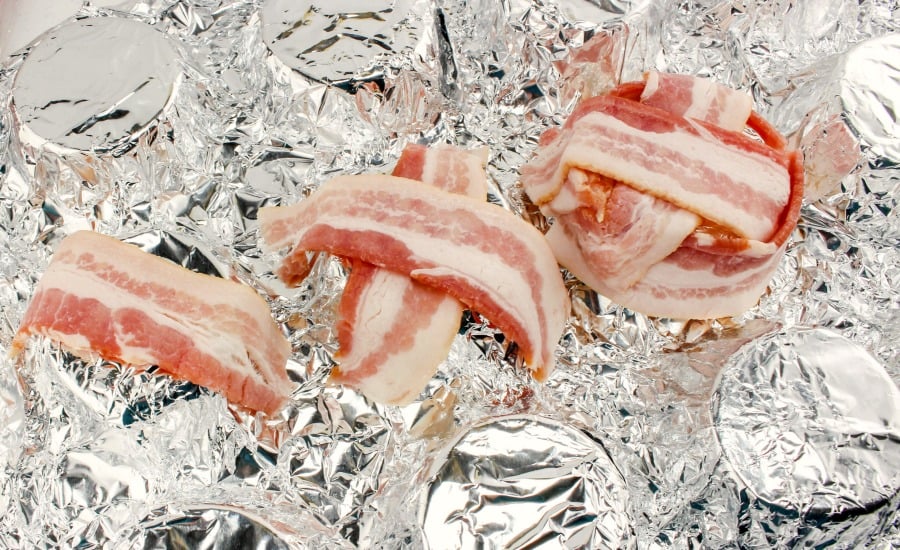 Caesar Salad Bacon Cups - Step 1 a