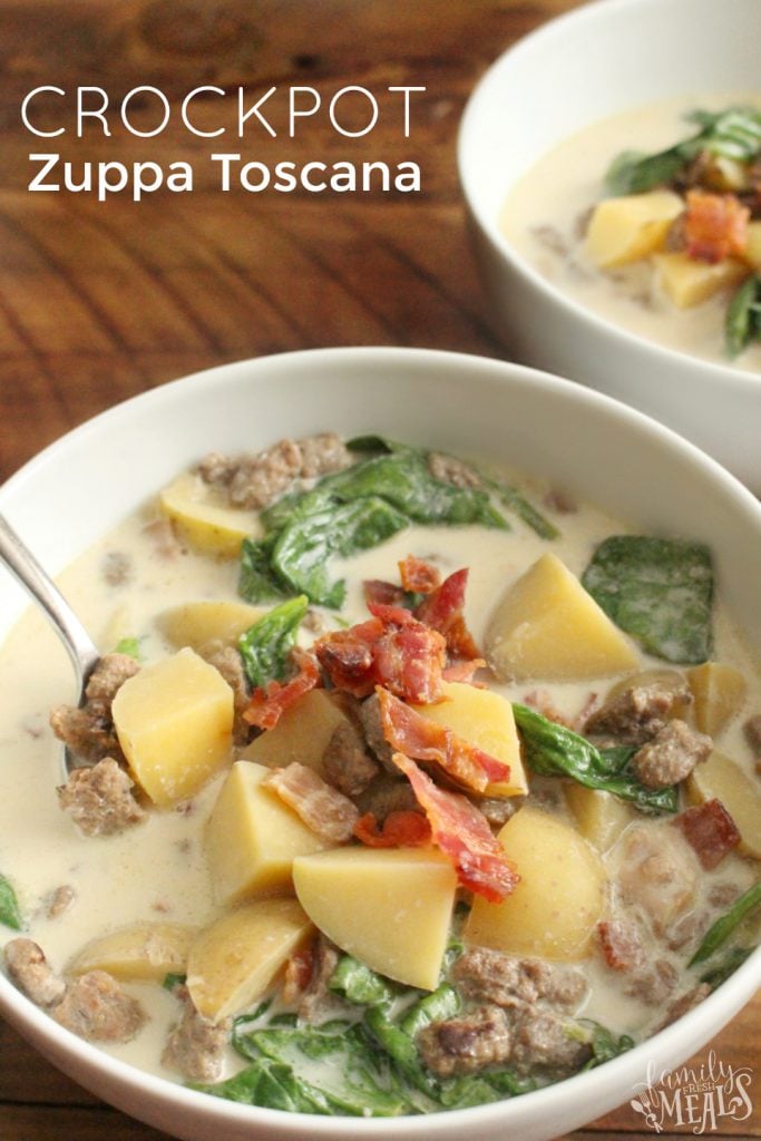 Crockpot Zuppa Toscana Soup - FamilyFreshMeals.com -