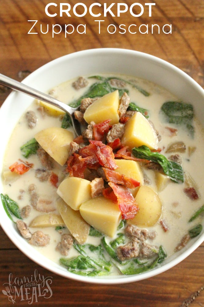 Crockpot Zuppa Toscana Soup - Family Fresh Meals