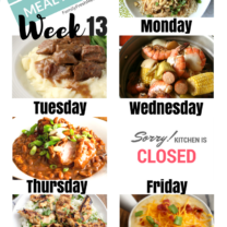 Easy Weekly Meal Plan Week 13