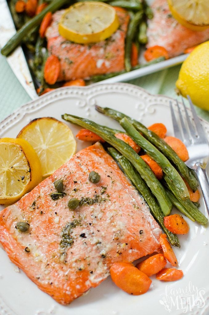 Salmon Sheet Pan Dinner - FamilyFreshMeals.com - Yummy Family Fresh Meals
