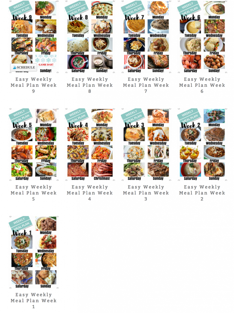 Easy Weekly Meal Plan Week 10 - FamilyFreshMeals.com