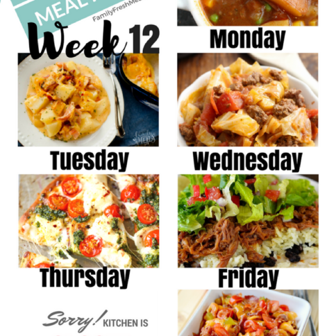 Easy Weekly Meal Plan week 12