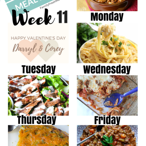 Easy Weekly Meal Plan Week 11
