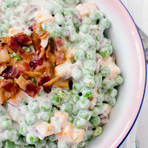 Creamy Bacon Pea Salad Recipe - Family Fresh Meals