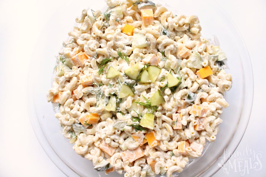 Dill Pickle Pasta Salad - FamilyFreshMeals.com