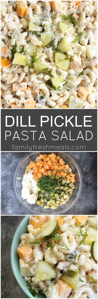 Dill Pickle Pasta Salad - Love this recipe for potlucks and BBQs