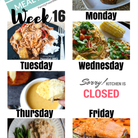 Easy Weekly Meal Plan week 16