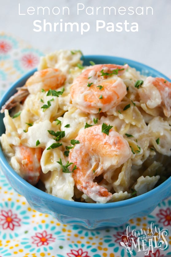 Lemon Parmesan Shrimp Pasta