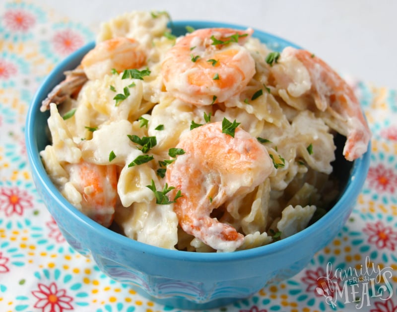 Lemon Parmesan Shrimp Pasta Recipe - Yummy easy recipe from Family Fresh Meals