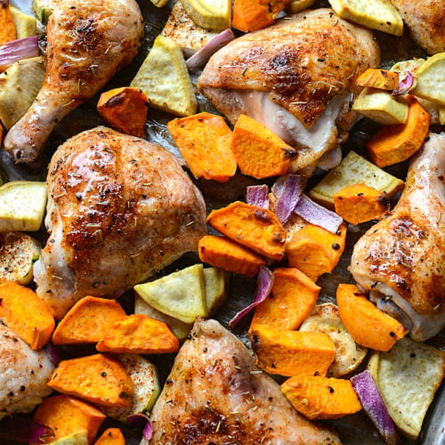 Roasted Chicken Sheet Pan Dinner - Family Fresh Meals