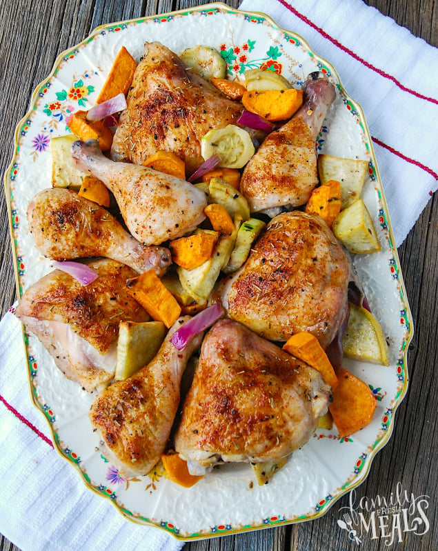 Roasted Chicken Sheet Pan Dinner Recipe - Family Fresh Meals - Enjoy!