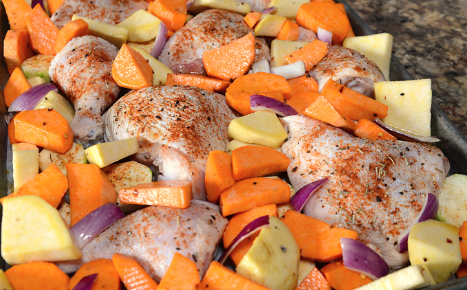 Roasted Chicken Sheet Pan Dinner - Step 4