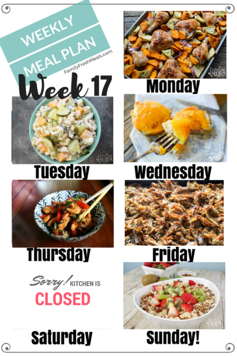 Easy Weekly Meal Plan week 17