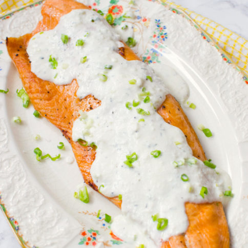 20 Minute Baked Salmon with Creamy Lemon Sauce Recipe Family Fresh Meals