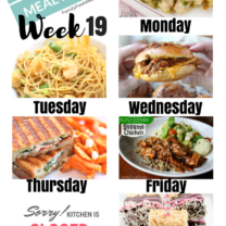 Easy Weekly Meal Plan Week 19