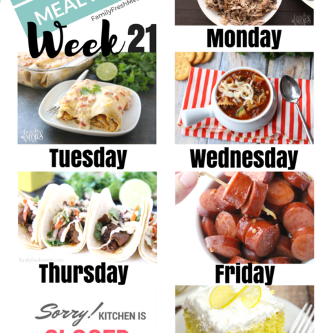 Easy Weekly Meal Plan Week 21