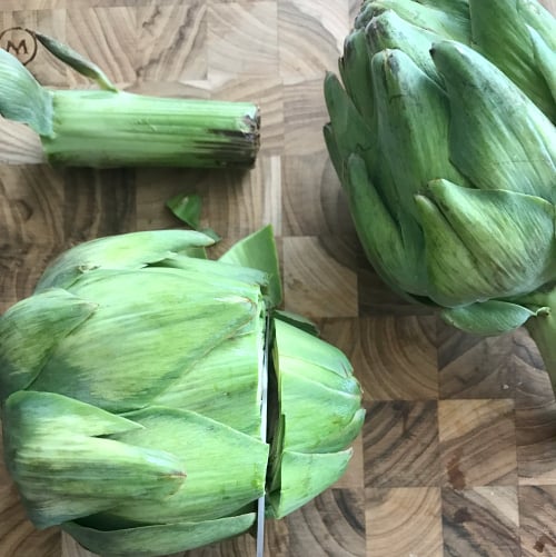 Instant Pot Parmesan Garlic Artichokes - How to trim artichokes