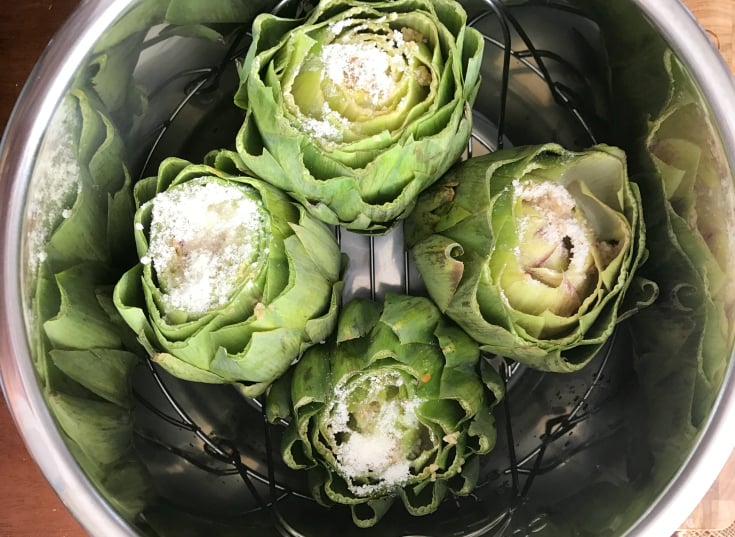 Instant Pot Parmesan Garlic Artichokes - Artichokes in Instant Pot