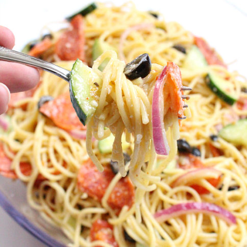 Italian Spaghetti Pasta Salad - Family Fresh Meals Recipe