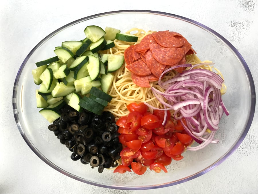 Italian Spaghetti Pasta Salad - Step 1