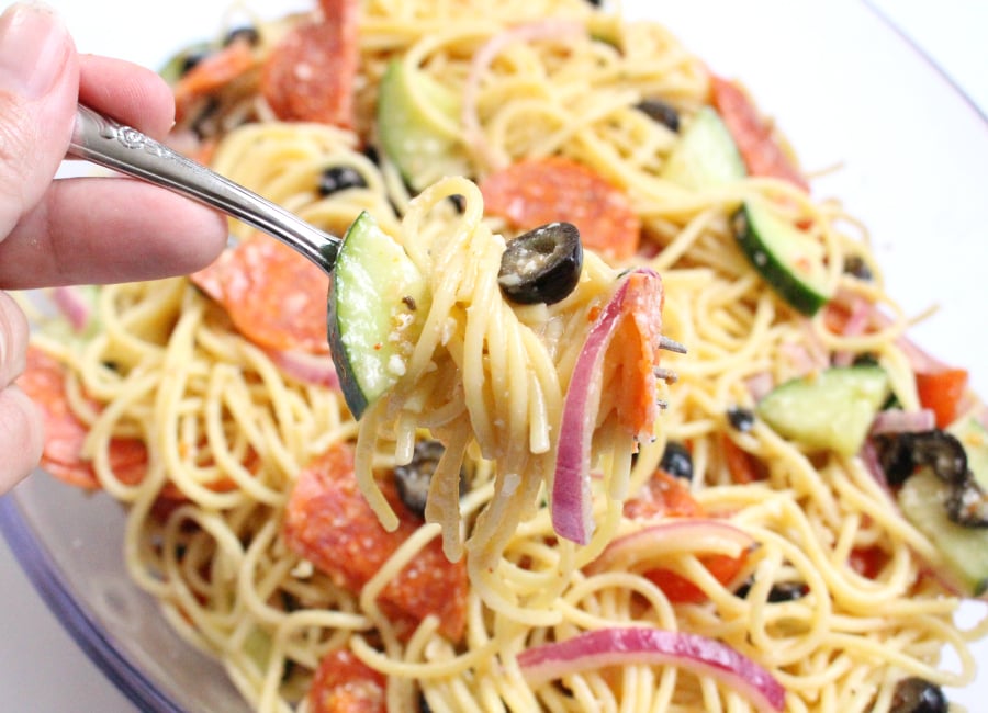 Italian Spaghetti Pasta Salad - Family Fresh Meals